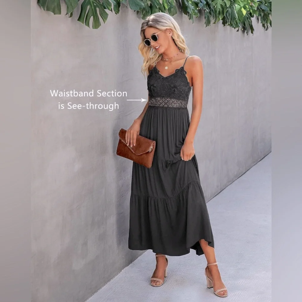 Crochet Lace Maxi Dress - Picture 3 of 6